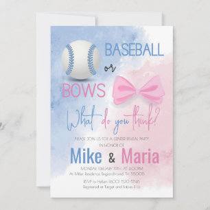 Béisbol o Bows, invitación a revelar sexo