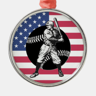 Béisbol: Ornamento Metalizado Vintage
