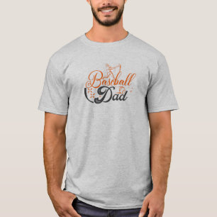 Béisbol Papá 2 Retro Texto Diseño Camiseta