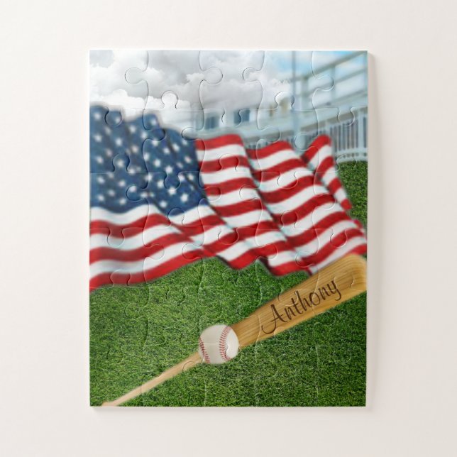 Béisbol Personalizado con Rompecabezas de la Bande (Vertical)