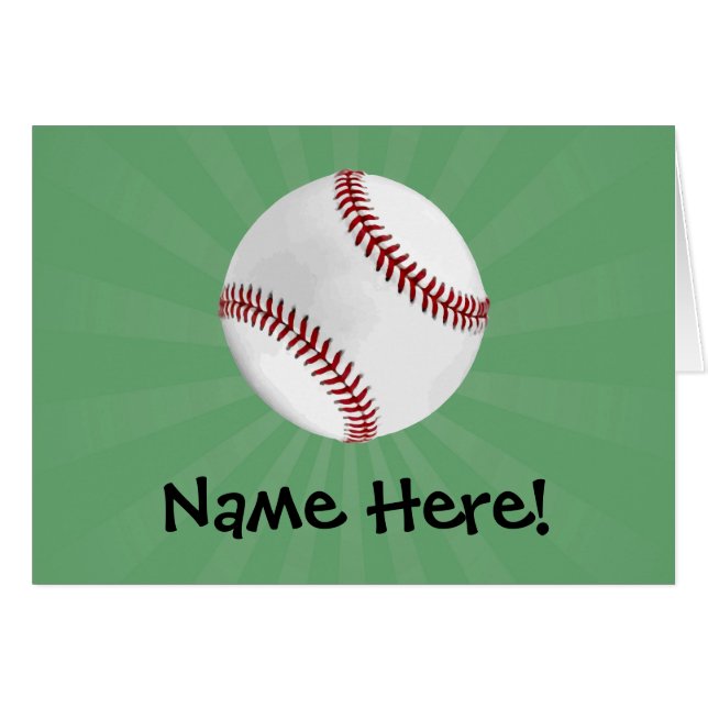 Béisbol personalizado en niños verdes (Anverso (Horizontal))