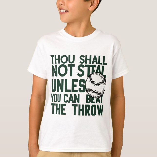 Béisbol robando camiseta de humor (Anverso)