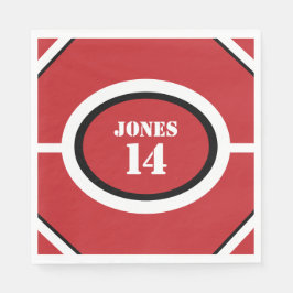 Béisbol rojo y negro o cualquier servilleta deport