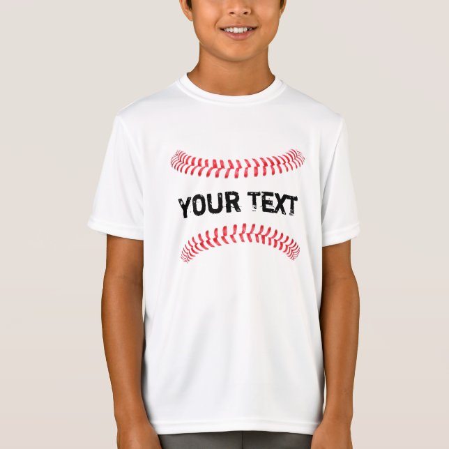 Béisbol Seam Cuatro camisetas de niños de fútbol (Anverso)
