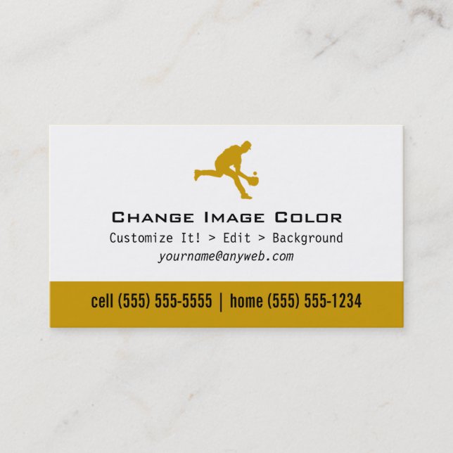 Béisbol - tarjeta de visita personal (Anverso)