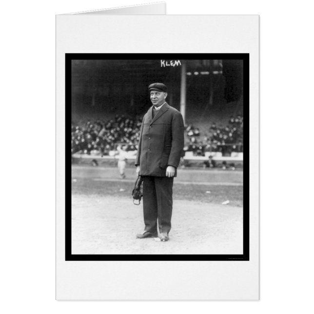 Béisbol Umpire Bill Klem 1914 (Frente)