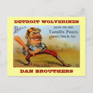 BÉISBOL VNTG DE LA TARJETA POSTAL DE PUBLICIDAD DE