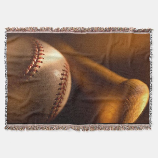 Béisbol y manta del tiro del palo (Anverso)
