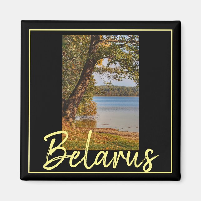 Belarús Naturaleza Lago Svityaz Imán (Frente)