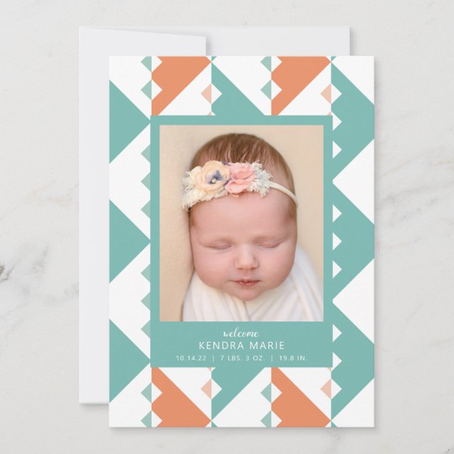 BELCOME BABY | Anuncio de nacimiento de forma mode (Anverso)