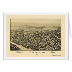 Belén del oeste, mapa panorámico del PA - 1894