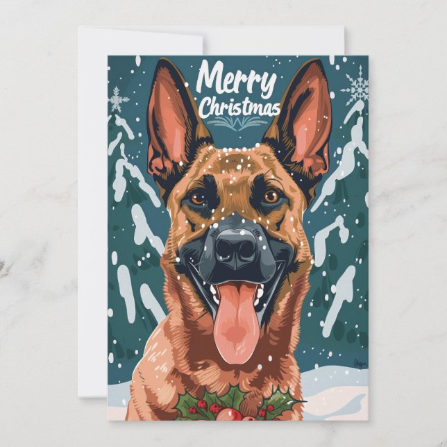 Belga Malinois Feliz Navidad (Anverso)