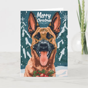 Belga Malinois Feliz Navidad personalizada
