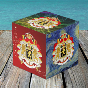 Bélgica, cubo fotográfico premium, escudo belga de