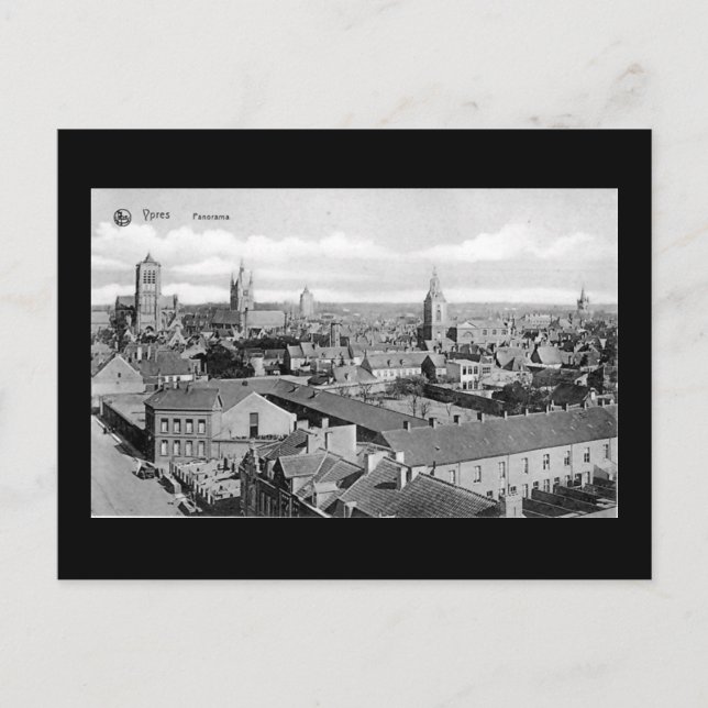 Bélgica, Ypres - Vieja postal (Anverso)