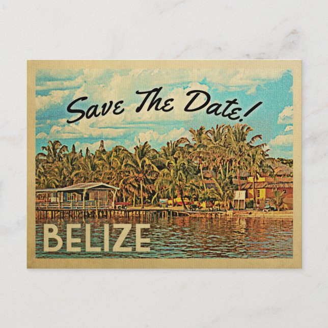 Belice Salva Las Postales Vintage De Fecha (Anverso)