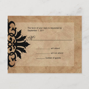 Belice Scroll Flourish RSVP (negro/tan) Heather We