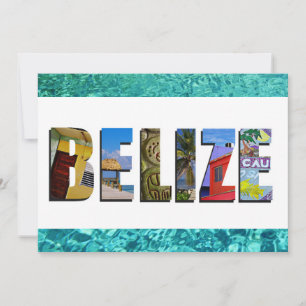 Belice Tropical Beach Ocean Travel Photo Flat Card