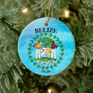 Belice Vacaciones Navidades Ornamento cerámico