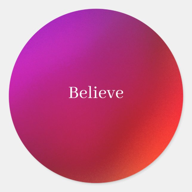 Believe Pegatina (Anverso)