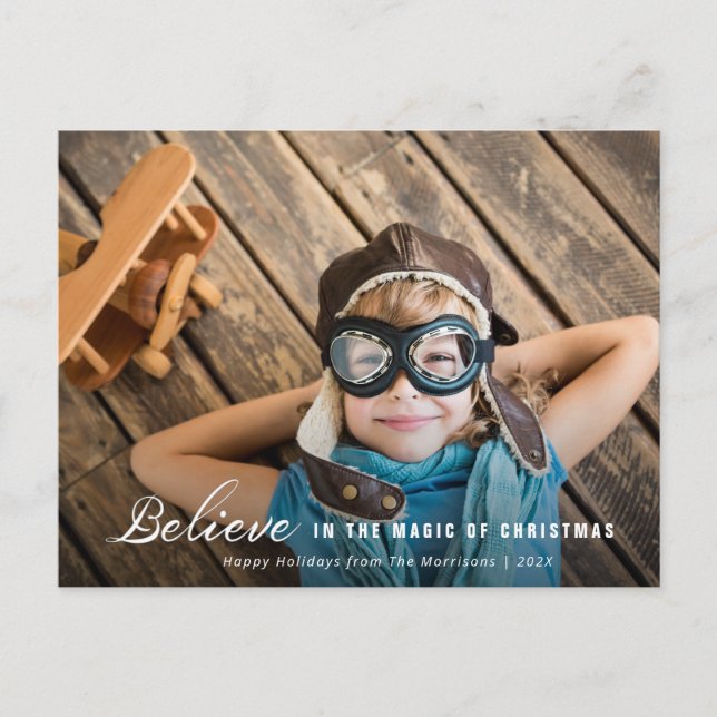 BELIEVE | tarjeta de navidades de superposición de (Anverso)