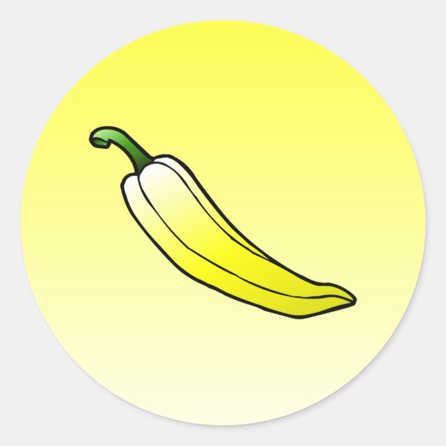 Bell Pepper - Sweet Pepper Classic Round Pegatina (Anverso)