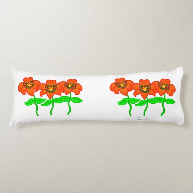 Bella almohada corporal Tigre Lilies (Anverso)