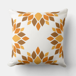 bella almohada de estampado floral marrón