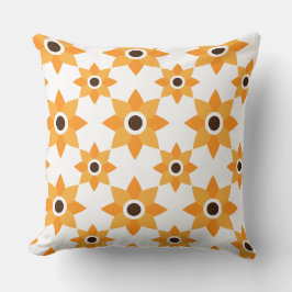 bella almohada de estampado floral marrón