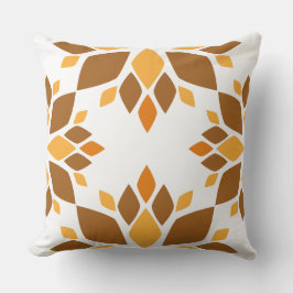 bella almohada de estampado floral marrón