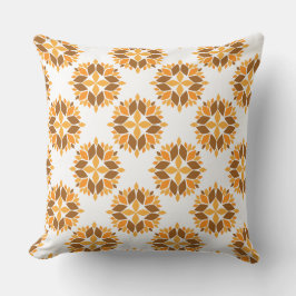 bella almohada de estampado floral marrón