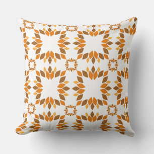 bella almohada de estampado floral marrón