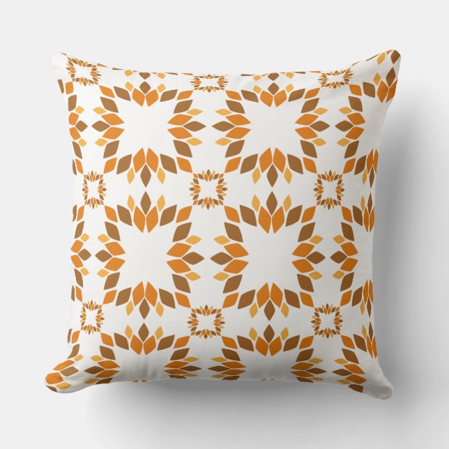 bella almohada de estampado floral marrón (Anverso)