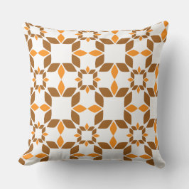 bella almohada de estampado floral marrón