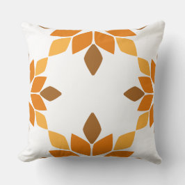 bella almohada de estampado floral marrón