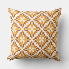 bella almohada de estampado floral marrón