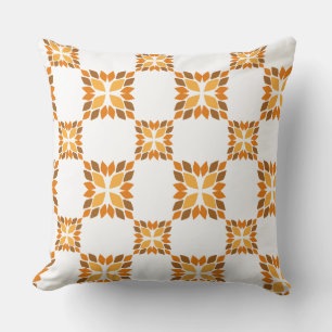 bella almohada de estampado floral marrón