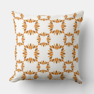 bella almohada de estampado floral marrón