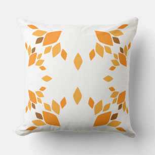 bella almohada de estampado floral marrón