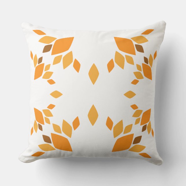 bella almohada de estampado floral marrón (Anverso)