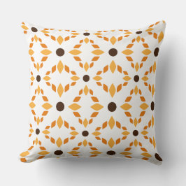 bella almohada de estampado floral marrón