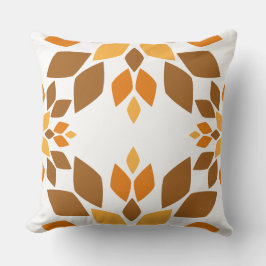 bella almohada de estampado floral marrón