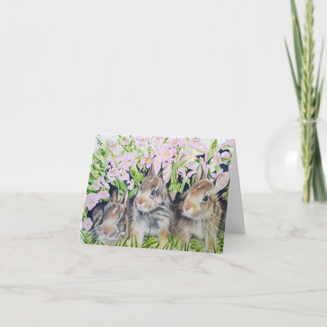 Bella arte pintada a mano de la tarjeta de pascua (Anverso)
