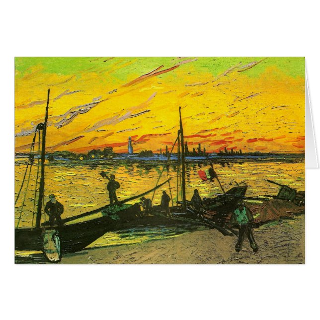 Bella Artes de Coal Barges Van Gogh (Anverso (Horizontal))