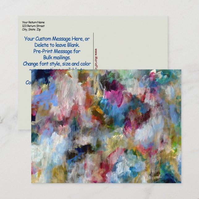 Bella Artes de plantilla postal original Stormy Sk (Anverso / Reverso)