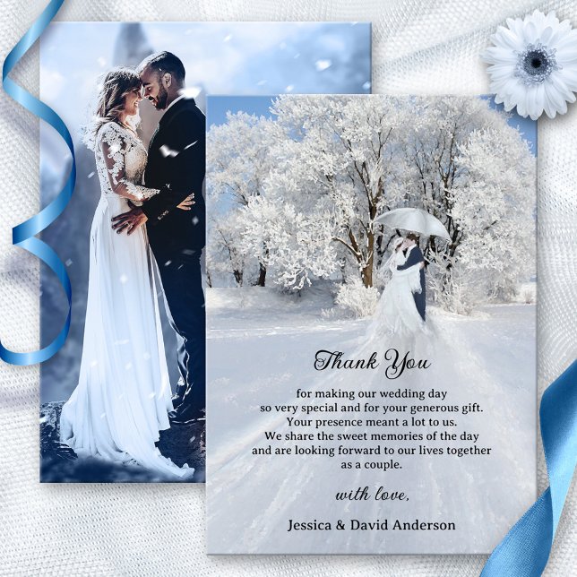 Bella Artes Winter Wonderland Boda Gracias Tarjeta (Subido por el creador)