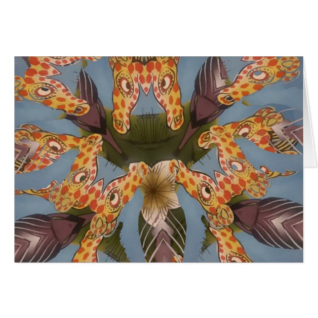 Bella asombrosa Funny Patrón de Giraffe Africana (Anverso (Horizontal))