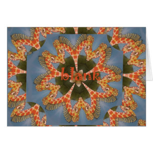 Bella asombrosa jirafa africana colorida en blanco