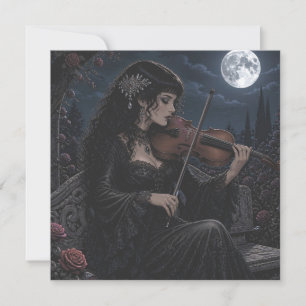 Bella Belleza Romántica Gótica Tocando Viola  