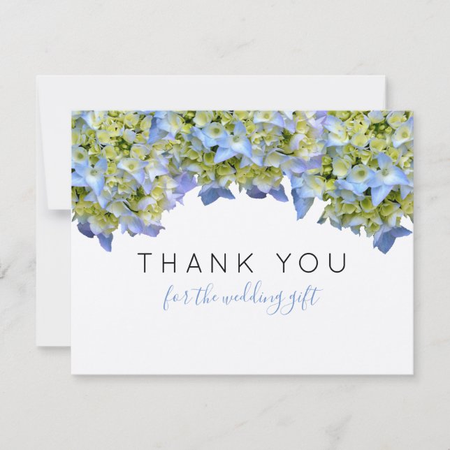 Bella Blue Hydrangea Floral Flat Gracias (Anverso)